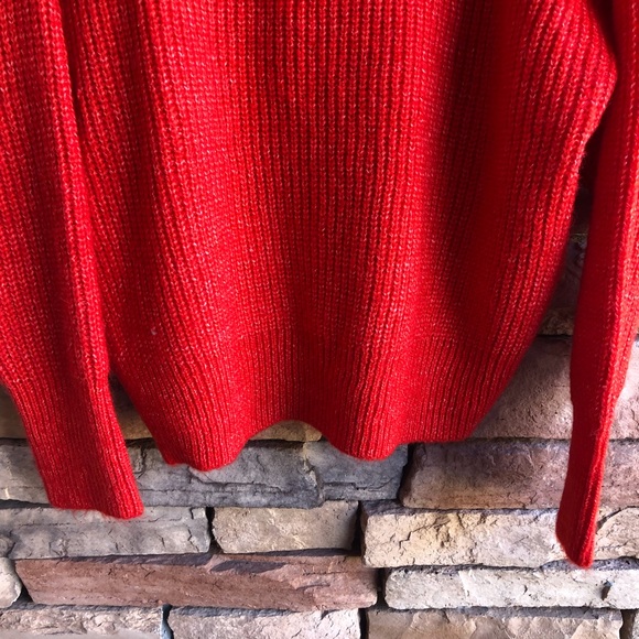 Calvin Klein Jeans orange partial zip neck Sweater NWT Large - Picture 6 of 9